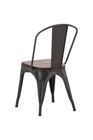Venture Home Tempe Dining Chair 2-pack - Mörkgrå / Mörkbrun MDF