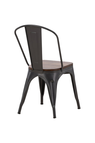 Venture Home Tempe Dining Chair 2-pack - Mörkgrå / Mörkbrun MDF