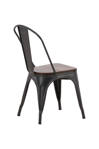 Venture Home Tempe Dining Chair 2-pack - Mörkgrå / Mörkbrun MDF