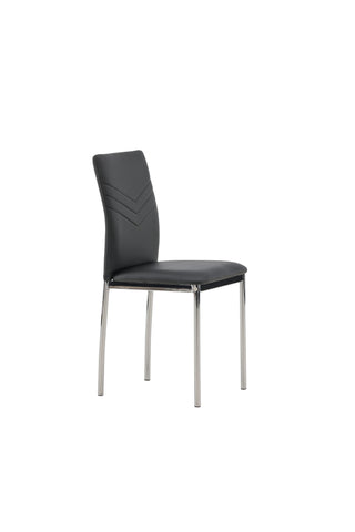 Venture Home Lily Matstol 2-pack - Kromat ben / Svart PU