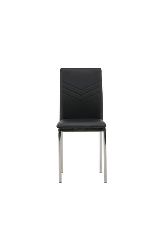 Venture Home Lily Matstol 2-pack - Kromat ben / Svart PU