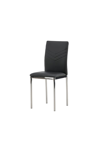 Venture Home Lily Matstol 2-pack - Kromat ben / Svart PU