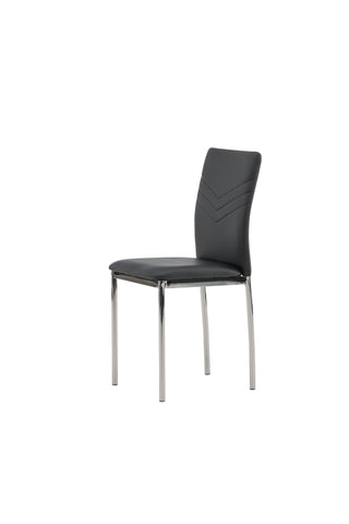 Venture Home Lily Matstol 2-pack - Kromat ben / Svart PU