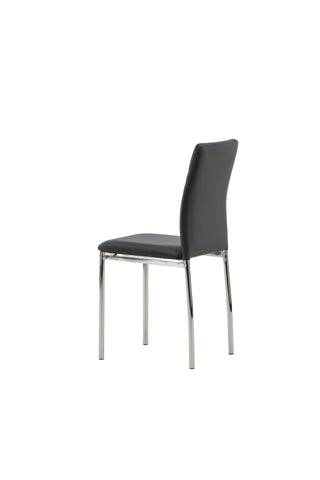 Venture Home Lily Matstol 2-pack - Kromat ben / Svart PU
