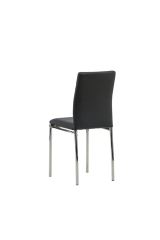 Venture Home Lily Matstol 2-pack - Kromat ben / Svart PU