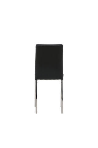 Venture Home Lily Matstol 2-pack - Kromat ben / Svart PU