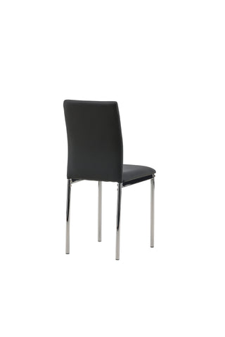 Venture Home Lily Matstol 2-pack - Kromat ben / Svart PU