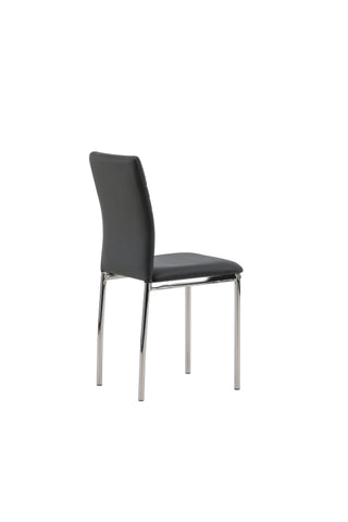 Venture Home Lily Matstol 2-pack - Kromat ben / Svart PU