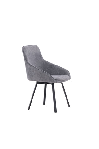 Venture Home Rosie Matstol 2-pack - Svart / Mörkgrå Tyg