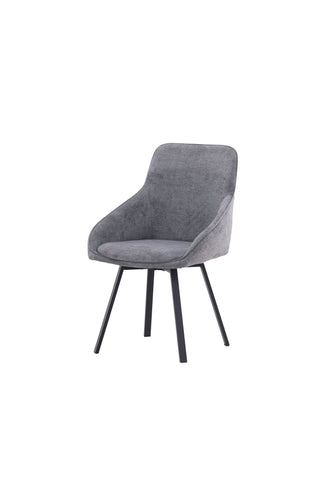 Venture Home Rosie Matstol 2-pack - Svart / Mörkgrå Tyg
