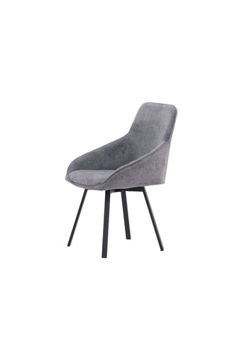 Venture Home Rosie Matstol 2-pack - Svart / Mörkgrå Tyg