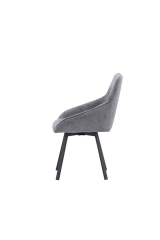 Venture Home Rosie Matstol 2-pack - Svart / Mörkgrå Tyg