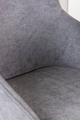 Venture Home Rosie Matstol 2-pack - Svart / Mörkgrå Tyg