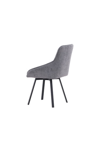 Venture Home Rosie Matstol 2-pack - Svart / Mörkgrå Tyg