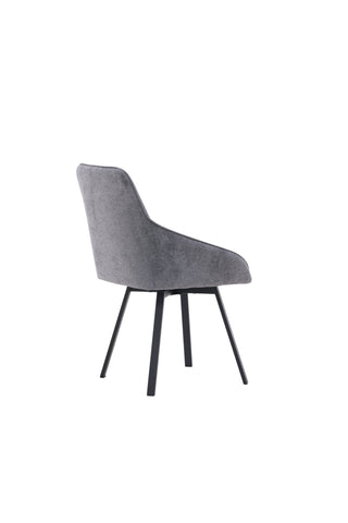 Venture Home Rosie Matstol 2-pack - Svart / Mörkgrå Tyg