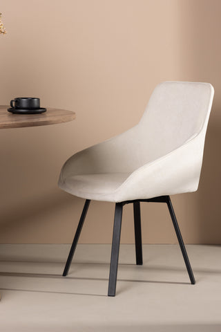 Venture Home Rosie Matstol 2-pack - Svart / Beige Tyg