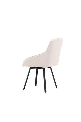 Venture Home Rosie Matstol 2-pack - Svart / Beige Tyg