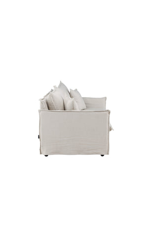 Nova Soffa - Trä / Beige Linne