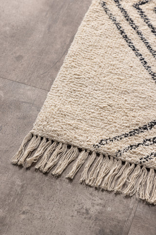 Venture Home Love Cotton - 50*80- -Rektangulär-Vit/Svart