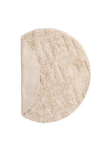 Venture Home Hilma Cotton - 60*60- -Rund-Offwhite