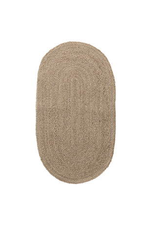 Venture Home Elvis Cotton Blend med Tygbaksida - 60*85 - Oval - Offwhite