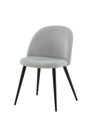 Velvet Matstol 2-pack - Manchester - Svart / Ljusgrå