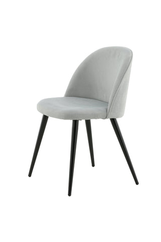 Velvet Matstol 2-pack - Manchester - Svart / Ljusgrå