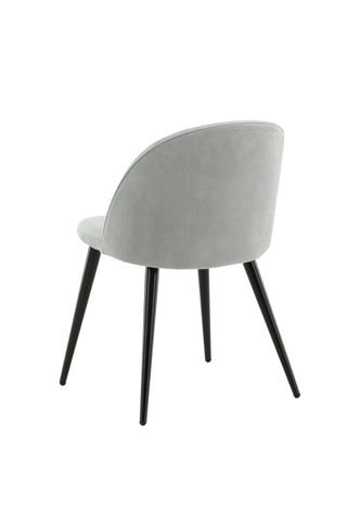 Velvet Matstol 2-pack - Manchester - Svart / Ljusgrå