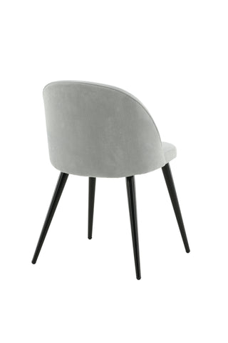 Velvet Matstol 2-pack - Manchester - Svart / Ljusgrå