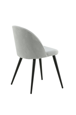 Velvet Matstol 2-pack - Manchester - Svart / Ljusgrå
