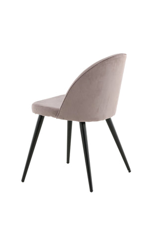 Velvet Matstol 2-pack - Manchester - Svart / Gammelrosa