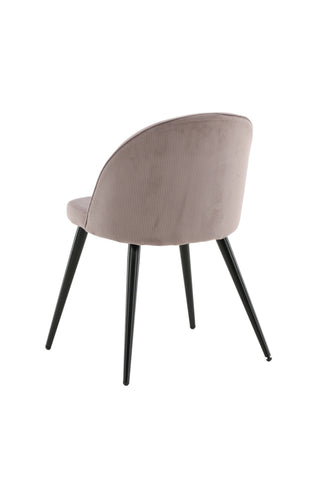 Velvet Matstol 2-pack - Manchester - Svart / Gammelrosa