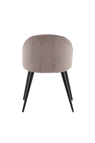 Velvet Matstol 2-pack - Manchester - Svart / Gammelrosa