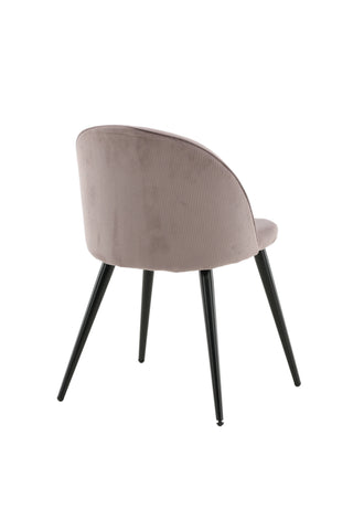 Velvet Matstol 2-pack - Manchester - Svart / Gammelrosa