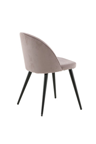 Velvet Matstol 2-pack - Manchester - Svart / Gammelrosa