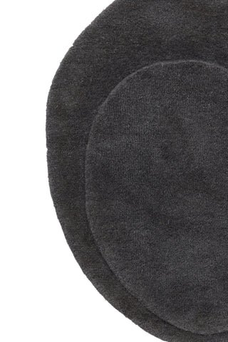 Venture Home Sten Wool Blend m Tygbaksida - 50*75- -Oval -Mörkgrå