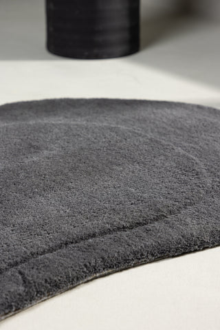 Venture Home Sten Wool Blend m Tygbaksida - 50*75- -Oval -Mörkgrå