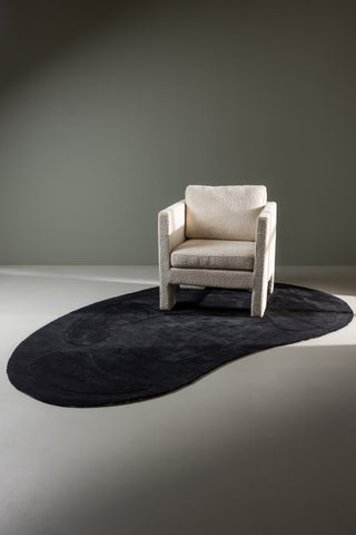 Venture Home Enard Wool Blend m Tygbaksida - 290*175- -Oval -Svart