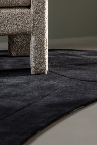 Venture Home Enard Wool Blend m Tygbaksida - 290*175- -Oval -Svart