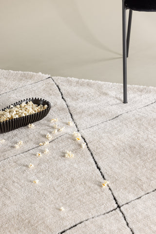 Venture Home Patrik Polyester Shaggy - 230*160- -Rektangulär-Vit/Svart
