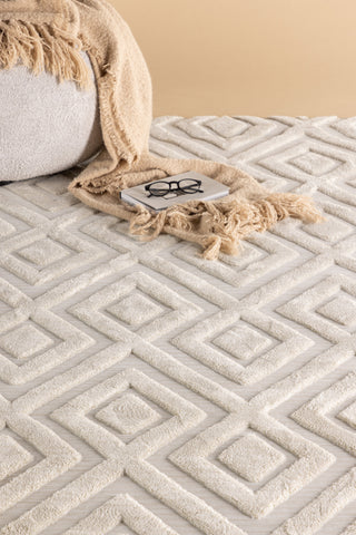 Venture Home Pia Polyester Shaggy - 290*200- -Rektangulär-Vit