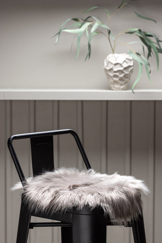Venture Home Katy Polyester Fuskpäls - 34*34- -Rund-Grå