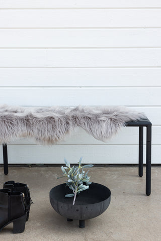 Venture Home Katy Polyester Fuskpäls - 180*55- -Pläd-Grå