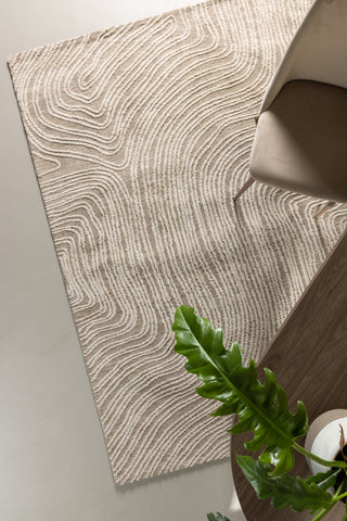 Venture Home Melle Mikropolyester - 395*295- -Rektangulär-Ivory Beige