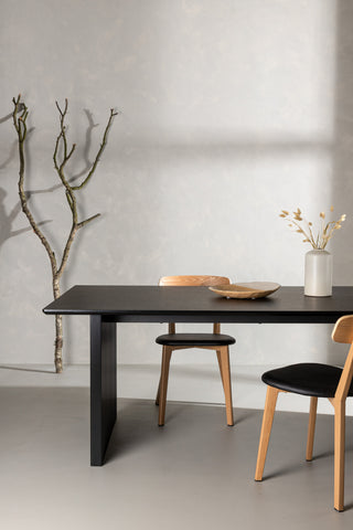 Venture Home Vail Matbord - Svart / Rökt Svart MDF