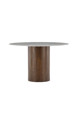 Vind Härön Matbord - Mocca / Mörkgrå Marblelook