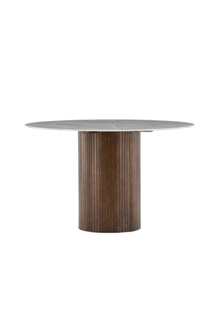 Vind Härön Matbord - Mocca / Mörkgrå Marblelook