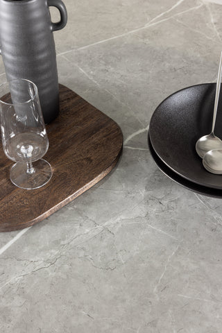 Vind Härön Matbord - Mocca / Mörkgrå Marblelook