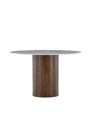 Vind Härön Matbord - Mocca / Mörkgrå Marblelook