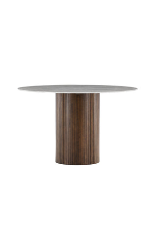 Vind Härön Matbord - Mocca / Mörkgrå Marblelook